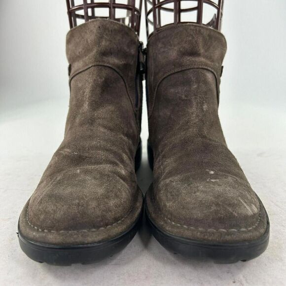 Alberto Fermani MORO Women's Biker Boot US 7.5 Olive Suede Monk Strap Booties - Picture 2 of 9